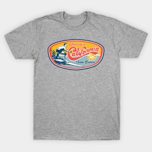 Faded Vintage Retro Surf Style UCSB design graphic T-Shirt